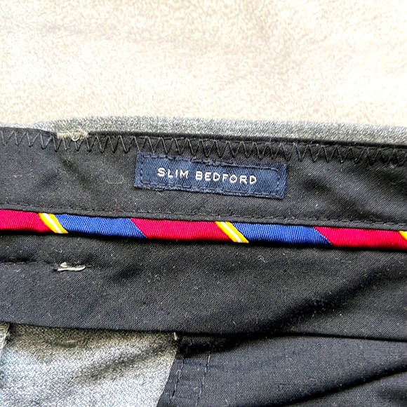 J. Crew Mens Dress Pants | size 34W x 32L | Slim Bedford | Grey - Picture 10 of 12